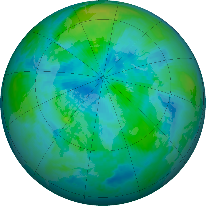 Arctic ozone map for 12 September 1997
